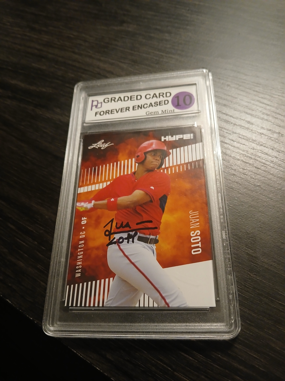 Juan Soto HYPE! Auto Baseball Card — Red/White
